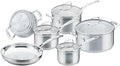 SCANPAN Impact 10-Piece Cookware Set - Includes 6 Total Pieces + 4 Lids - Made of Durable 18/10 Stainless Steel - Dishwasher &amp Oven Safe