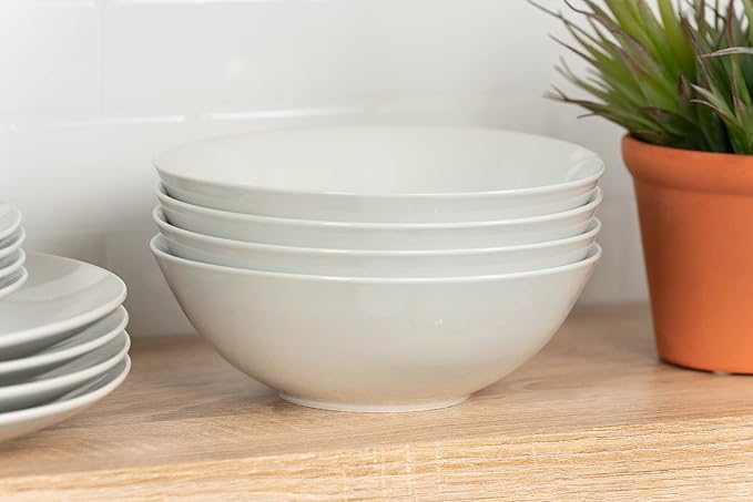 10 Strawberry Street Simply Coupe Dinnerware Set White Service for 4 ( 12 Piece)