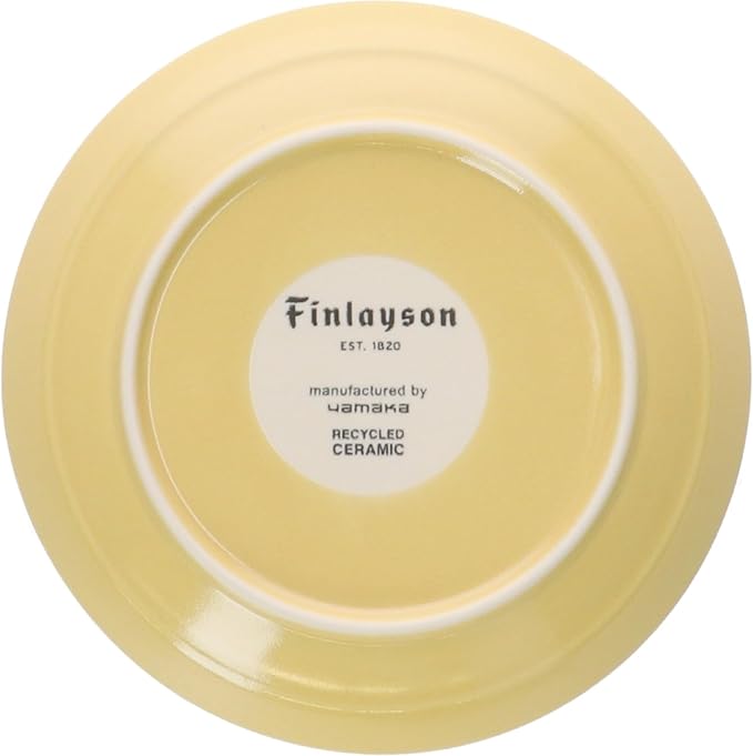 Finlayson FIN142-255 Elephanty Pattern Medium Plate Plate Diameter 5.5 inches (14 cm) Miscellaneous Goods Scandinavian Tableware Women's Present Mother's Day Yellow Made in Japan