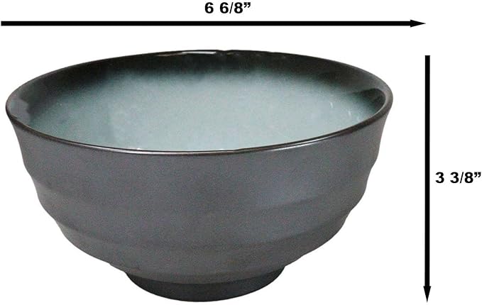 Ebros Gift Blue Sky Stars Artistic Seikai Porcelain Collection Dinnerware Serveware Kitchenware Set Asian Japanese Dining Restaurant Supply (Pack Of 5 Medium Soup Salad Rice Bowls 24oz)