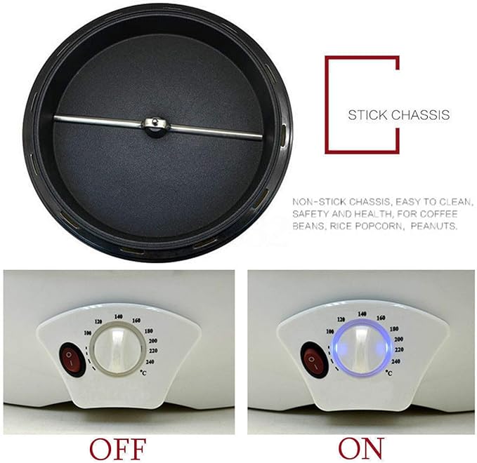 MIFXIN Coffee Roaster 800g 1200W Home Coffee Bean Roasting Machine Household Electric Coffee Baker 110V