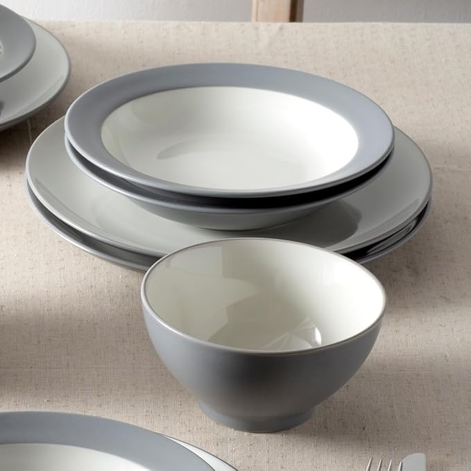 Noritake Colorwave Slate 12-Piece Coupe Dinnerware Set Service for 4