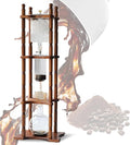 Tower Ice Coffee Maker Capacity Tea Tower Cold Brew Drip Tower with Adjustable Water Flow Slow Drip Cold Brew System Upgrade Your Office Brew with Vertical Style Glass Container - Brown