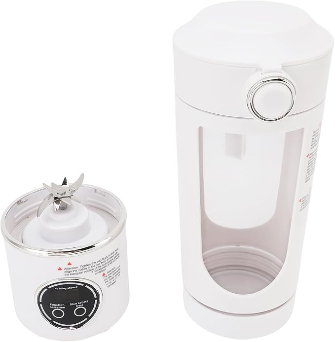 Portable Blender with Magnetic Induction Technology 1500mAh for Shakes Juices Smoothies Dishwasher Safe Compact Design for Home Office Gym Travel (White)