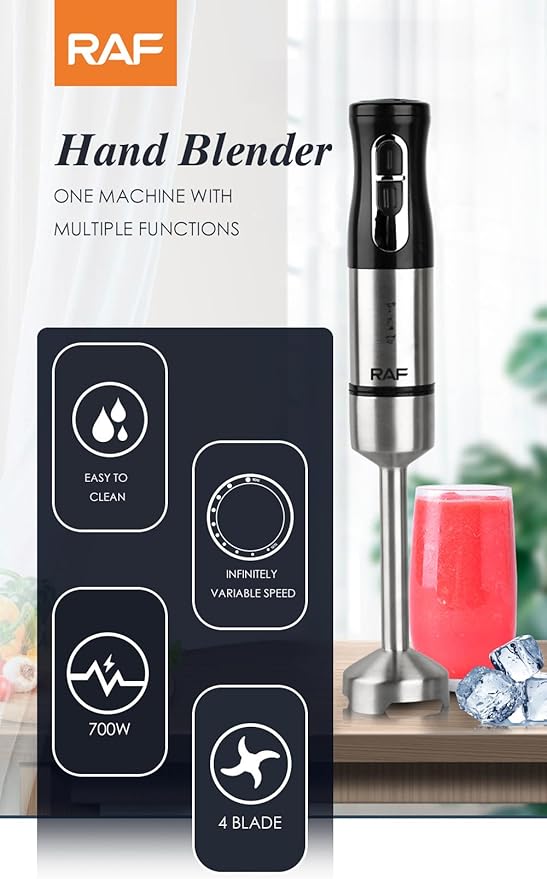 Household handheld blender electric stainless steel cooking stick baby food blender