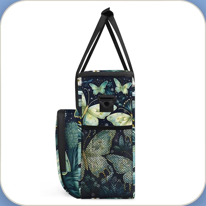 Gothic Butterfly Coffee Maker Carrying Bag Abstract Butterfly Travel Storage Bag Compatible with K-Mini or K-Mini Plus Single Serve Coffee Brewer Carrying Case with Multiple Pockets &amp Shoulder S