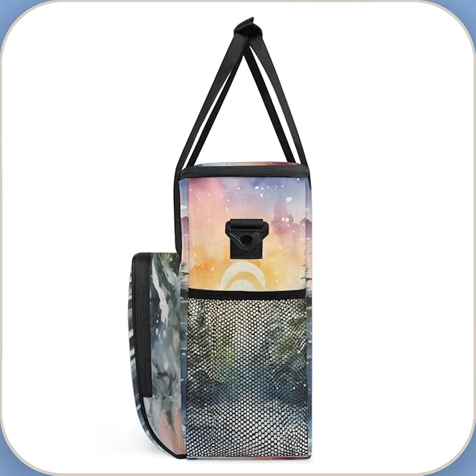 Abstract Tree Coffee Maker Carrying Bag Cute Tree Travel Storage Bag Compatible with K-Mini or K-Mini Plus Single Serve Coffee Brewer Carrying Case with Multiple Pockets &amp Shoulder Strap