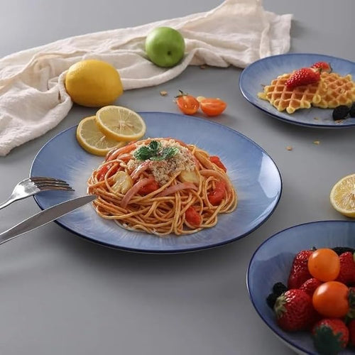 12 Piece Round Kitchen Dinnerware Set Plates and Bowls Sets Dishes Dinner Salad Dessert Cereal