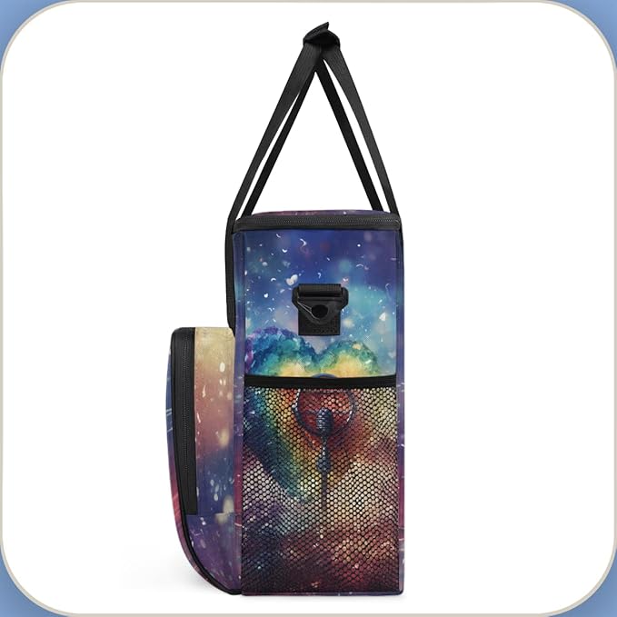 Heart Music Coffee Maker Carrying Bag Portable Travel Storage Tote Bag Compatible with K-Mini or K-Mini Plus Single Serve Coffee Brewer Carrying Case with Multiple Pockets &amp Shoulder Strap