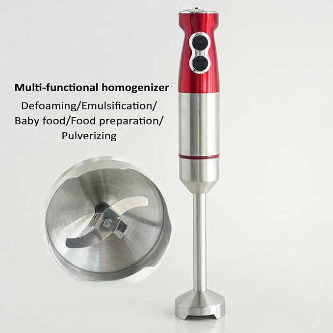 1000W Hand Removable Blender Electric Immersion Blender 2 Adjustable Speeds Stick Blender with Stainless Steel Blades for Baby Food Soups and Purees