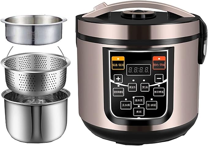 Household Electric Rice Cooker Low-Sugar Household Rice Cooker 304 Stainless Steel Liner Rice Soup Separated For 3-7 People