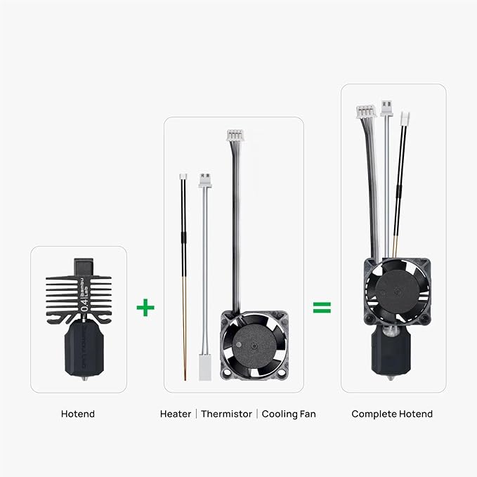 Hotend for BambuLab X1C/P1P/P1S Series Complete Hotend 0.4mm Hardened Steel Hotend for Bambu X1C(X1 0.4mm Hotend)