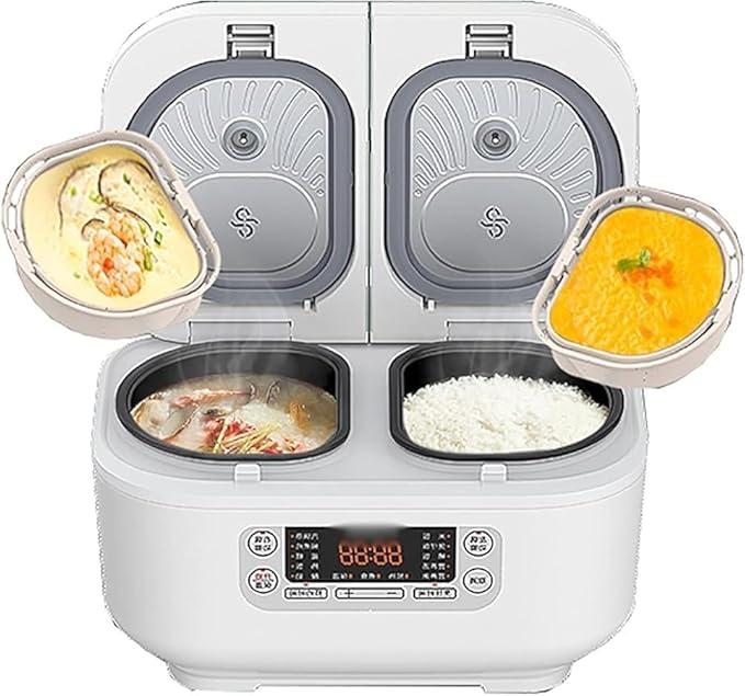 1.5L Home Rice Cooker – Double Inner Pot Multi-Functional with 12H Timer &amp Keep-Warm Ideal for (Family/Everyday Use)