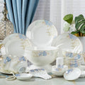 28Pcs Dinnerware Sets Ceramic Dinnerware Set Simple Bone Tableware for Home Daily Use Gift Set for Family Dining