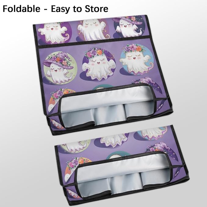 cfpolar Kitchen Aid Mixer Cover Compatible with 6-8 Quarts Halloween Cute Ghosts Flower Stand Mixer Cover Kitchen Aid Mixers Accessories Appliance Organizer Bag Dust Covers with Zipper Pocket