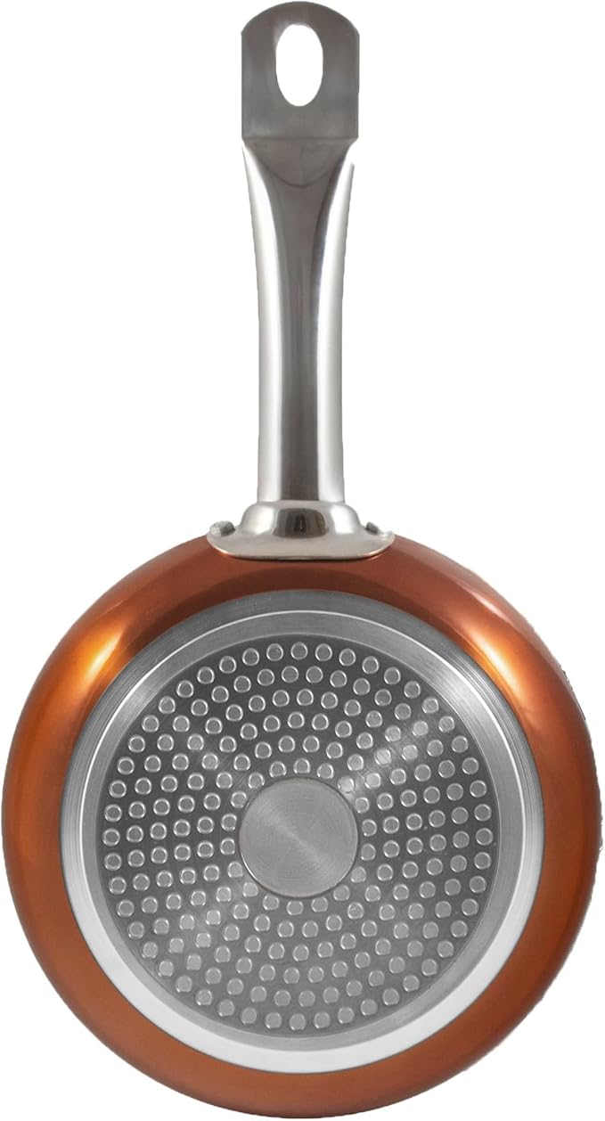 SAN IGNACIO Cassel 12-Piece Stainless Steel Cookware Set with Pan Set (20/24/28 cm) Professional Chef Copper Plus in Pressed Aluminium