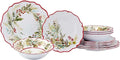 BLACK FOREST DECOR Christmas Dinnerware Set (12 pcs) Plates &amp Bowls 11 Dia.