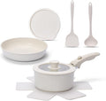 8 PCS Kitchen Cookware Set Pots and Pans Sets Non Stick Induction Pan Set with Detachable Handle for RV CookwareOven Safe PFOA Free
