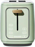 2 Slice Toaster Touch-Activated Display Extra Wide Slots Bagel Function Stainless Steel Kitchen