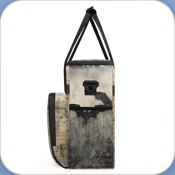 Magical Bat Coffee Maker Carrying Bag Cute Bat Portable Travel Storage Tote Bag Compatible with K-Mini or K-Mini Plus Single Serve Coffee Brewer Carrying Case with Multiple Pockets &amp Shoulder St
