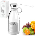 Juicengo Portable Blender – 2-in-1 design with wireless charging self-cleaning function and a high-power motor. Perfect for smoothies and on-the-go use (White)