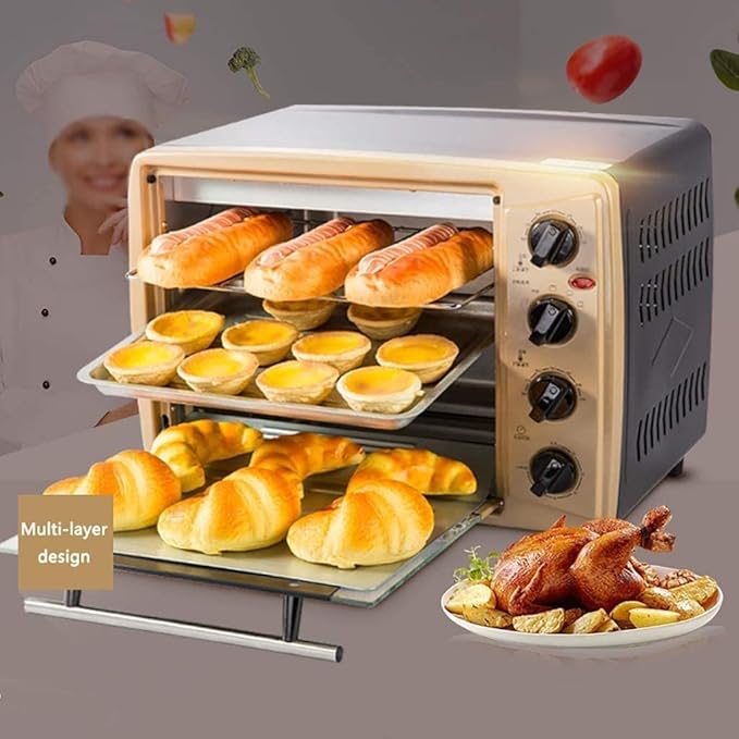 oven mini oven air fryer oven Mini Ovens 30L Large Capacity Multi-Function Electric Oven Home Automatic 1500W Electric Oven Upper and Lower Tube Independent Temperature Control Multi-Layer Electri