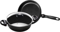 Xd 3 Piece Fry Casserole Nonstick Set Black