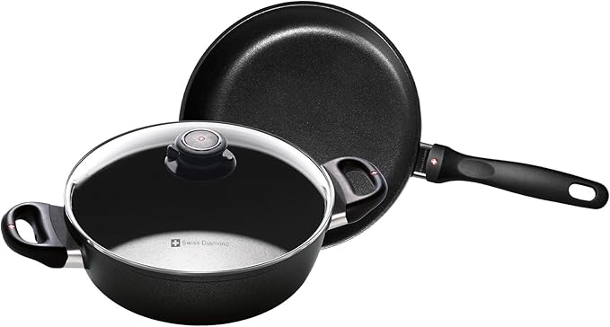 Xd 3 Piece Fry Casserole Nonstick Set Black