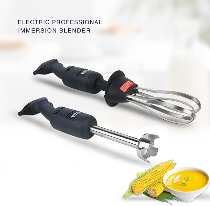 Handheld Blender with Adjustable Speed Stainless Steel Rod and Whisk Attachments Ideal for Soups Sauces and More Ergonomic Design