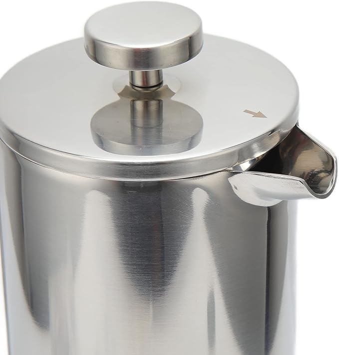 1000ML French Press Coffee Maker Stainless Steel Coffee Pot with Cool Touch Handle Large Capacity Hand Brewed Coffee Tea Maker for Home and French