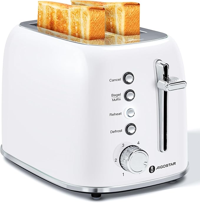 Aigostar Retro 2 Slice Toaster and Taylor Swoden Electric Kettle with Tea Infuser 1L Small Electric Tea Kettle with Keep Warm