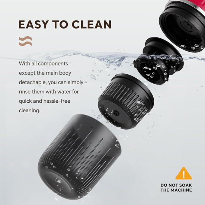 BENFUCHEN Portable Electric Espresso Machine Travel Coffee Maker for Camping On the Go Car Coffee Maker Self-Heating with USB-C With Ground Coffee &amp N Espresso Capsule for RV/Hiking/Office Red