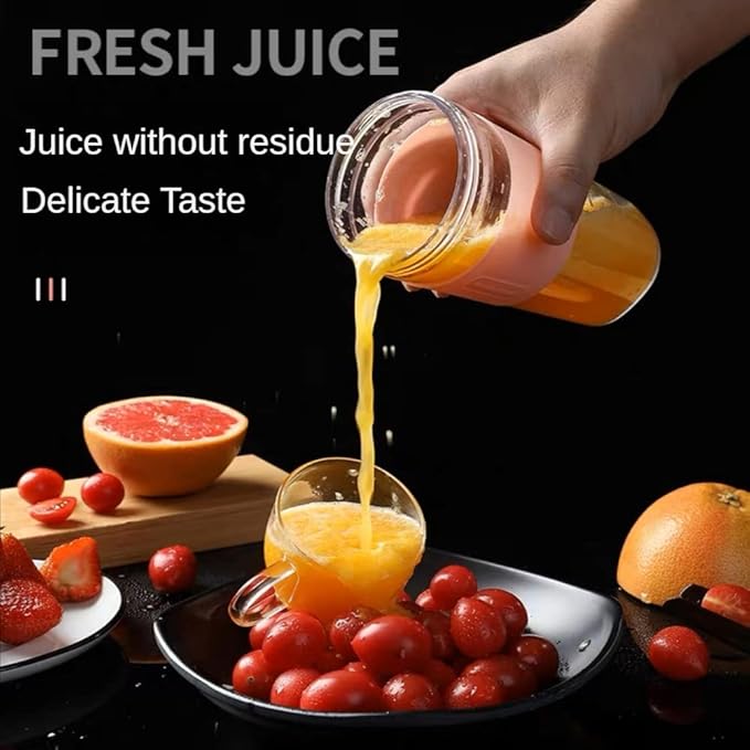 Portable Juicer - Mini Blender with USB Rechargeable Battery for Shake and Smoothies Travel Blender Portable Juicer BPA-free Material 10 Oz (Pink)