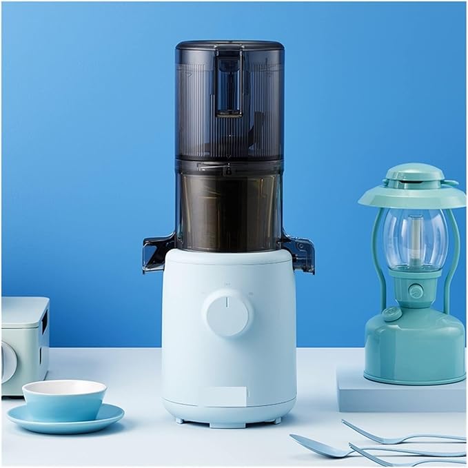 Small Mini Juice Machine Portable Juicer Extractor with Net Juice Dregs Separation Compact Blender (Blue Size E)(BlueUK)