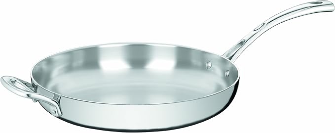 Cuisinart French Classic Tri-Ply Stainless 12-Inch French Skillet with Helper Handle