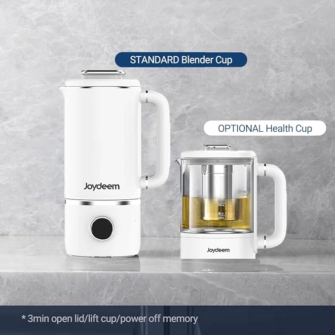 Joydeem JD-PB8200 Compact Blender with 10 Menus Quiet Cooking Blender for Soymilk Paste &amp Juice 304 Stainless Steel 12H Preset 600ml