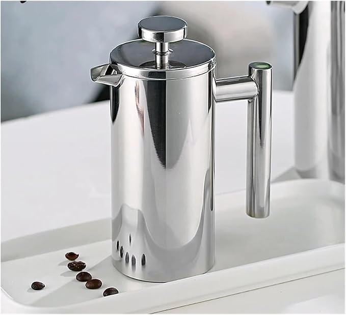 350ml/800ml/1000ml Coffee Maker Pot Press Stainless Steel Double Walled Pots(1000ml)