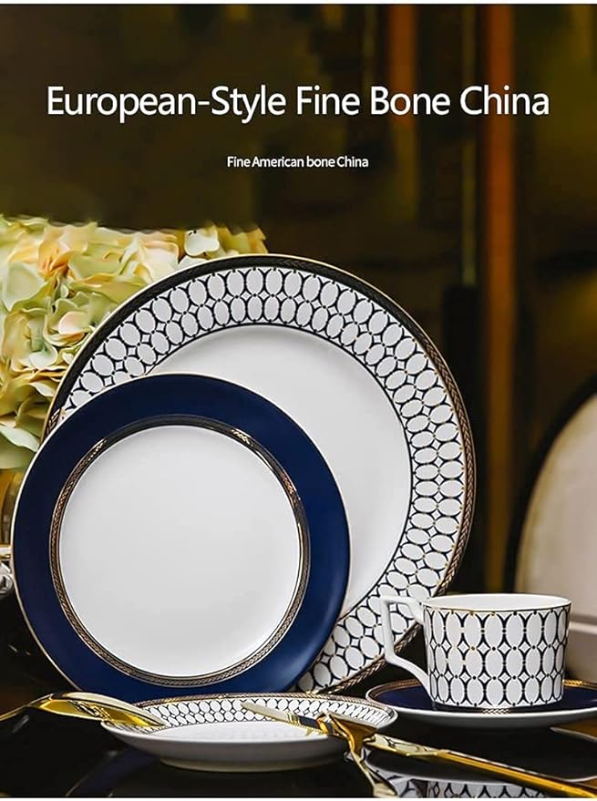 Dinner Set for Family Party Hotel Restaurant 5 Pcs Chinese Style Dinnerware Set Household Phnom Penh Ceramic