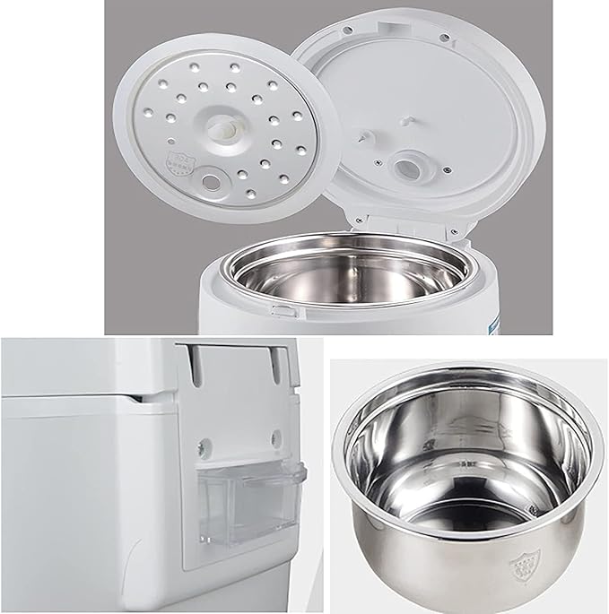 Rice Cooker &amp Steamer 2L Large Capacity Thickened 304 Stainless Steel Non-Stick Inner for Family Dormitory for 1~4 People Rice Cooker