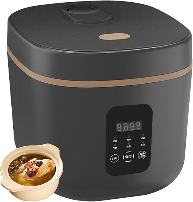 Smart Rice Cooker 4L Slow Cooker and Steame with 8 Cooking Functions 12-Hour Smart Appointment and LED Display