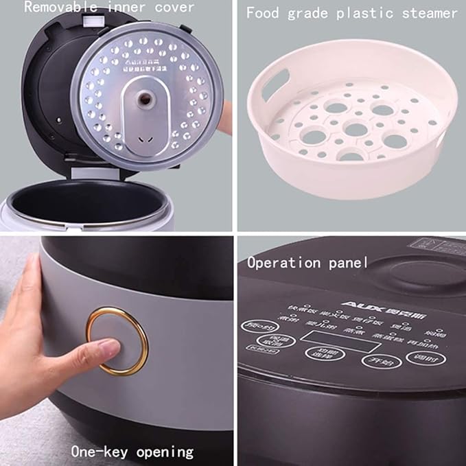 Rice Cooker Household 4L/5L 10 Function Menus 24-hour Appointment Smart Insulation With Steamer Suitable For 3-8 People
