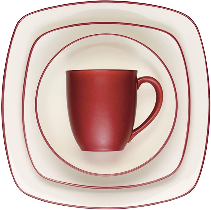 Noritake Colorwave Raspberry 4-Piece Square Place Setting Service for 1