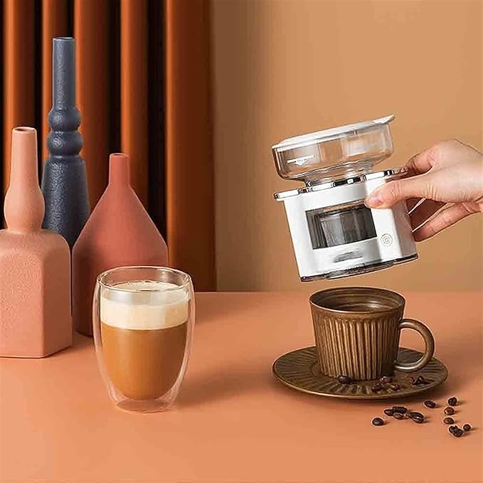 Coffee Machine Drip Coffee Machine Programmable Coffee Machine Automatic Household Small Hand Coffee Machine Suitable For Brewing Coffee (Color : Rojo) 20240311