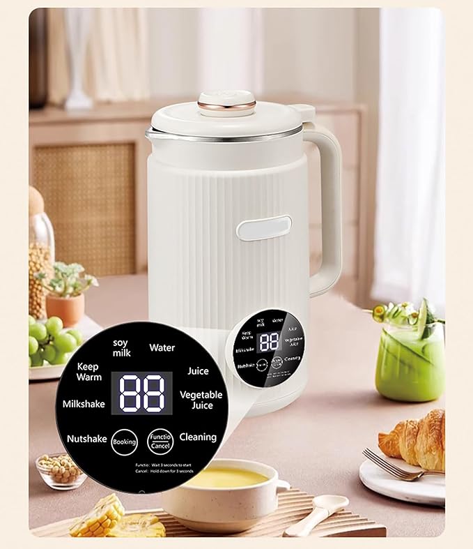 40oz Nut Milk Maker Machine Automatic Soy Milk Maker for Homemade Coconut Oat Soy Plant-Based Milk Non-Dairy Beverages Juice Almond Milk Maker with 12H Delay Start Self Cleaning 10 Blades