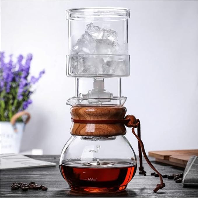 Ice Drip Coffee Pot Glass Coffee Maker Regulatable Dripper Filter Cold Brew Pots Percolators Espresso Coffee Summer Hand Punch Tool 400ML