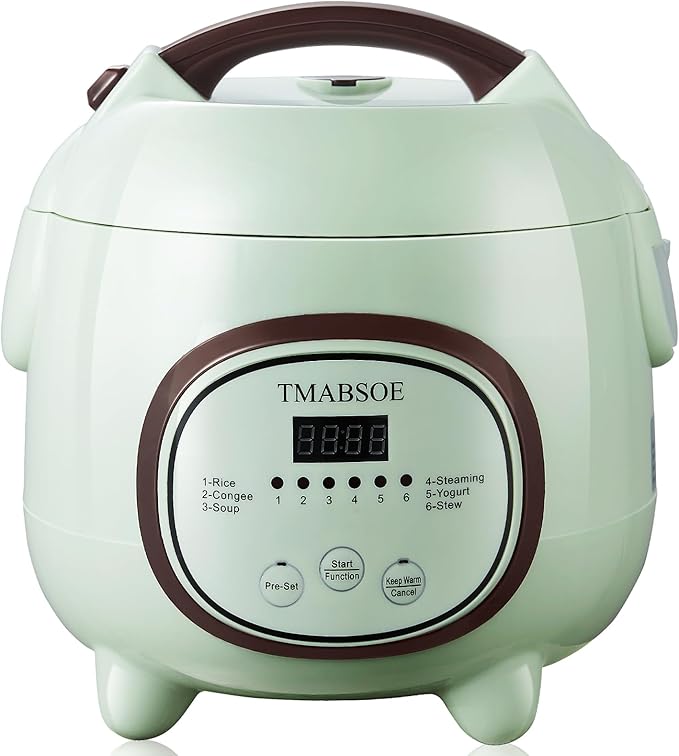 Rice Cooker 6 Cup (Cooked) Small Rice Cooker with 6 Cooking modes24-Hr Delay Timer and Auto Keep Warm Function Non-Stick Inner Pot1.6L Suitable For 1-3 People