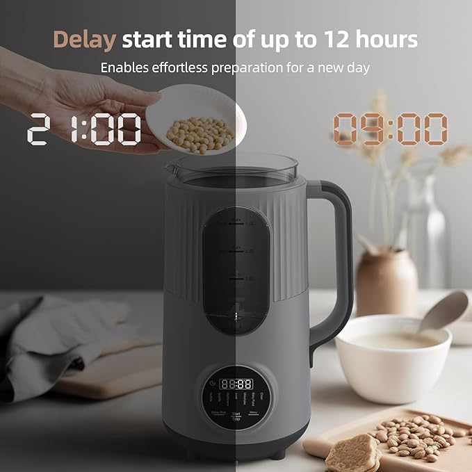 8 in 1 Nut Milk Maker35oz(1000ml) Automatic Homemade Almond OatBlendersPlant-Based Milk and Non-Dairy Beverages Milk Maker Machine with Delay Start/Self Clean