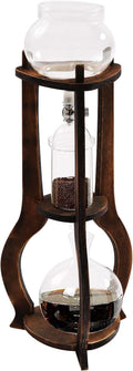 Iced Coffee Cold Brew Drip Tower Coffee Maker Normal Size for Family Daily Use About 6 to 8 Cups Brown/Gray (Brown)