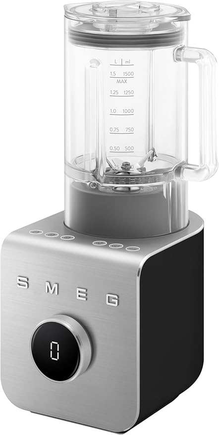 SMEG BLC01 Professional High-Performance Blender – 1.5L Tritan™ Jug 9 Speed Settings Stainless Steel Blades Modern Design Powerful 1250W Motor for Smoothies Soups &amp More
