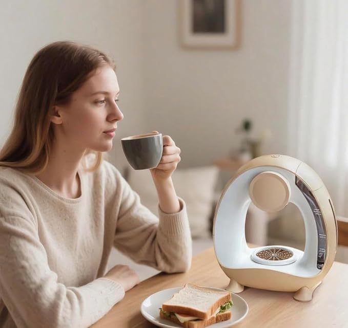 Single Serve Coffee Maker For K Cup Pod and Coffee Grounds /Tea Fast Brew in 2 minutes 2 IN 1 One Button Coffee Machine 4-8 Oz Brew Sizes Stylish＆Compact For Home Office RV and Dorm Champagne